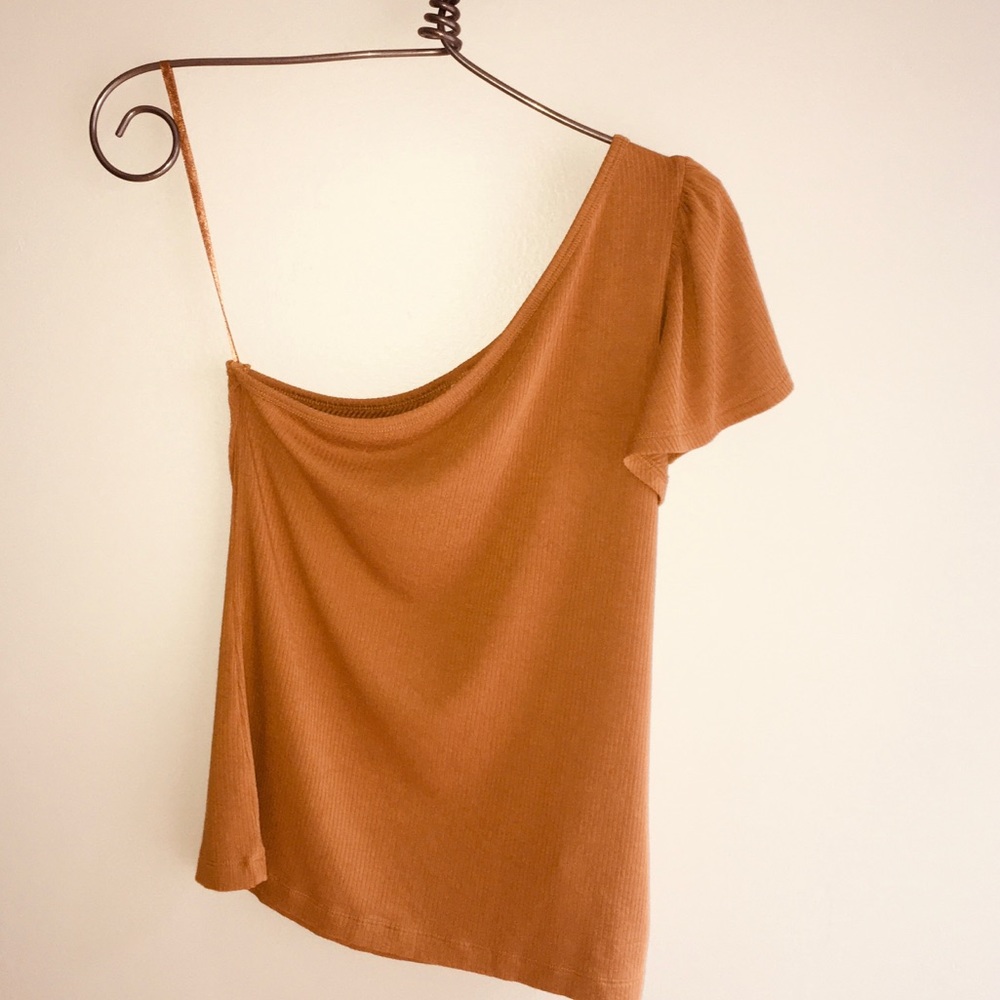 Banana Republic One Shoulder Ruffle Top